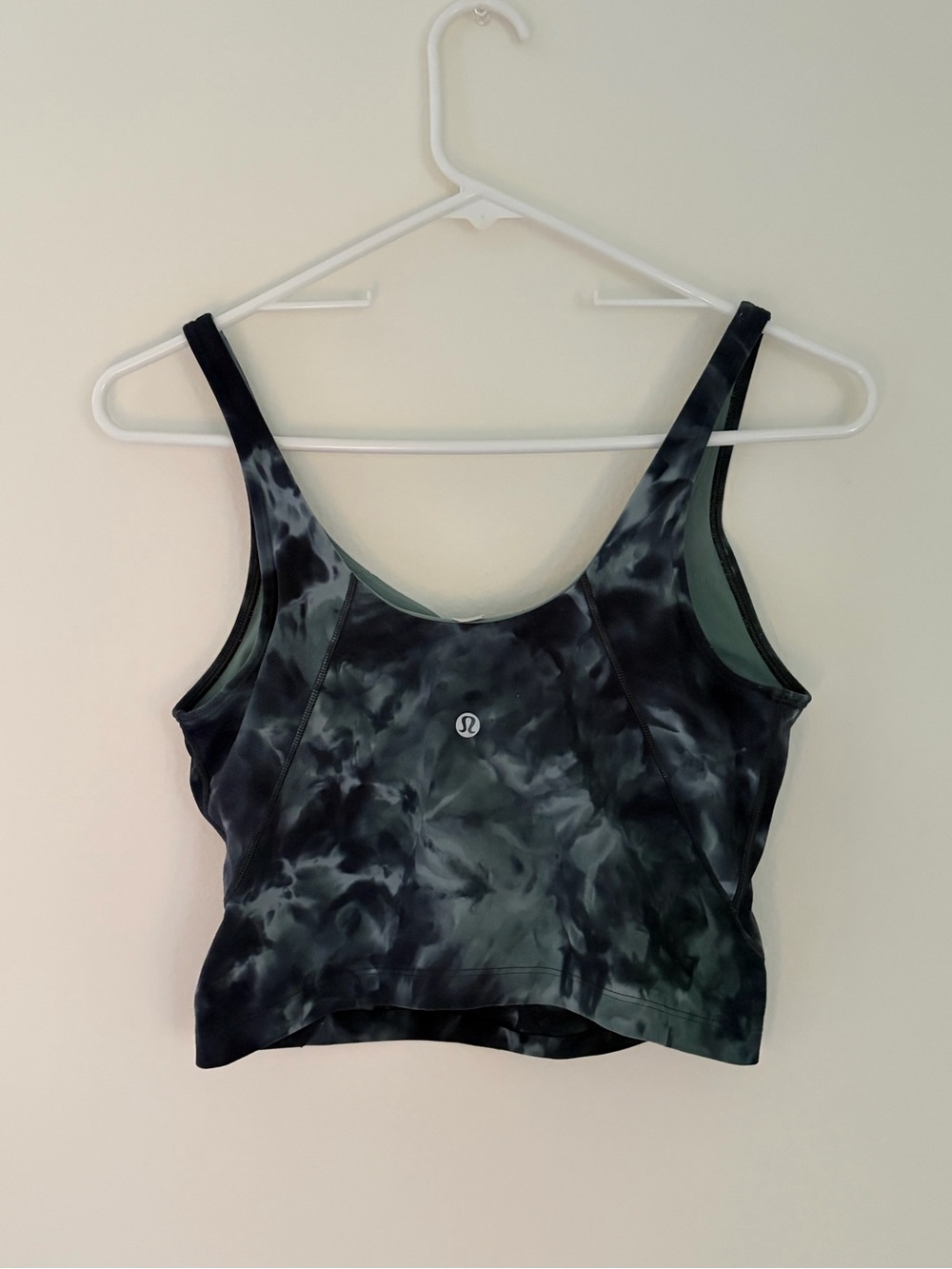 Lululemon Align Tie-Dye V Neck Cropped Tank Top - green/blue